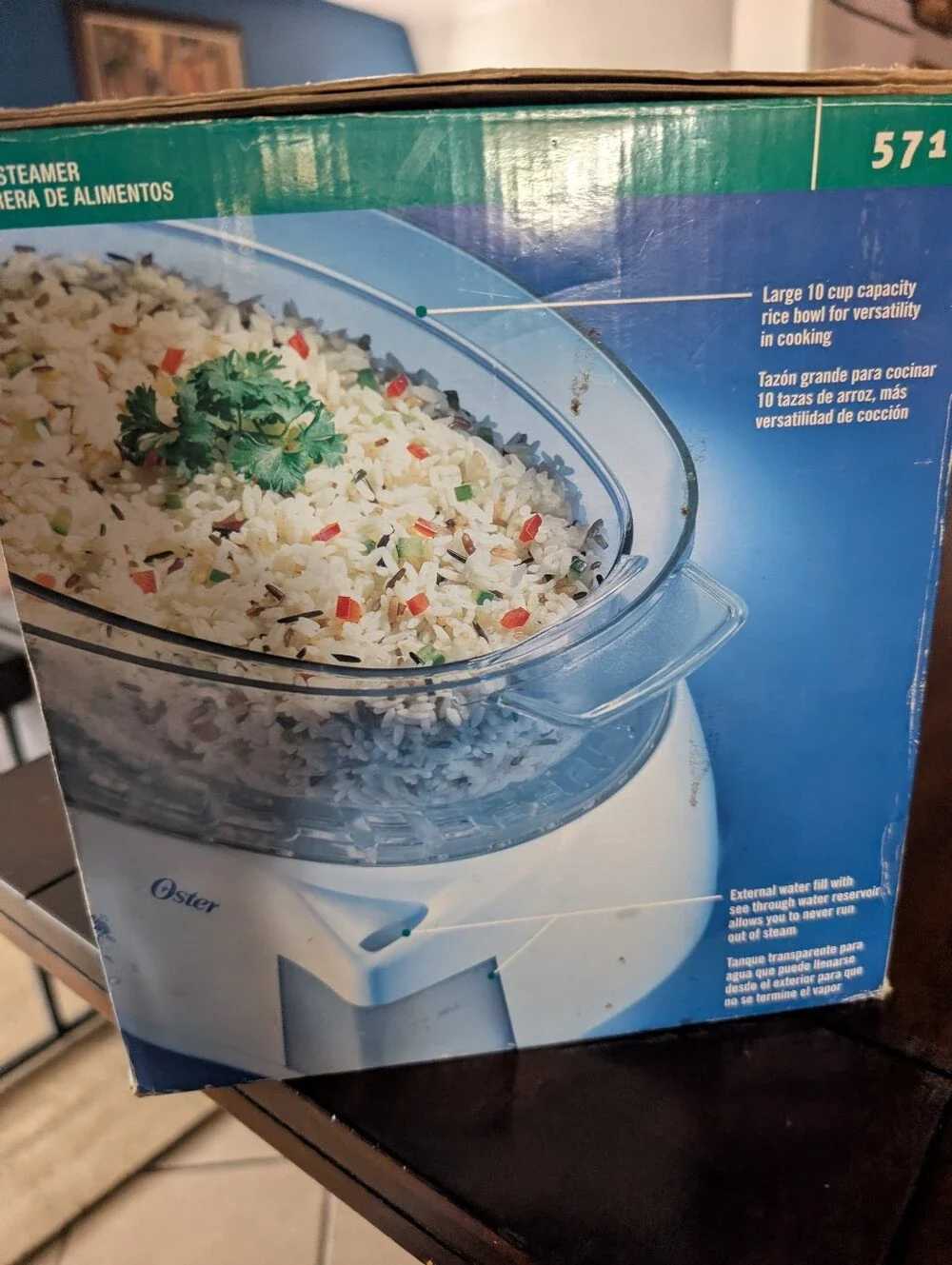 Oster White and Clear Dual-Tier Electric Food Steamer